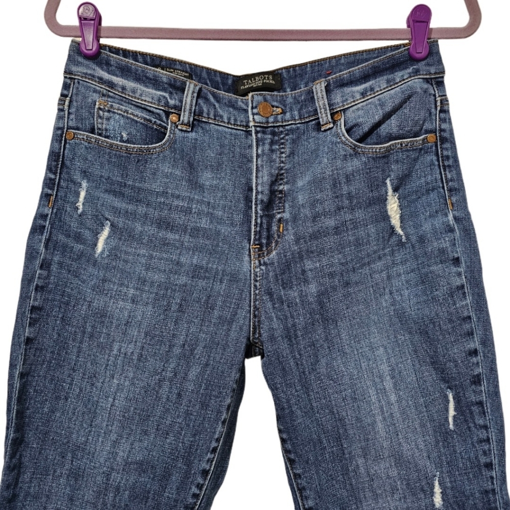Talbots Flawless 5 Pocket Slim Straight High Waist Jeans - Picture 3 of 8